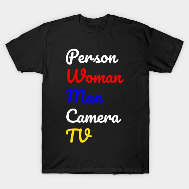 person woman man camera tv T-Shirt by Excela Studio